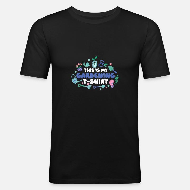 Garten Gärtner Gartenarbeit - Männer Slim Fit T-Shirt - Schwarz