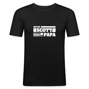 Scott als Vorname - Männer Slim Fit T-Shirt - Schwarz - Vorne - Nik (191cm)