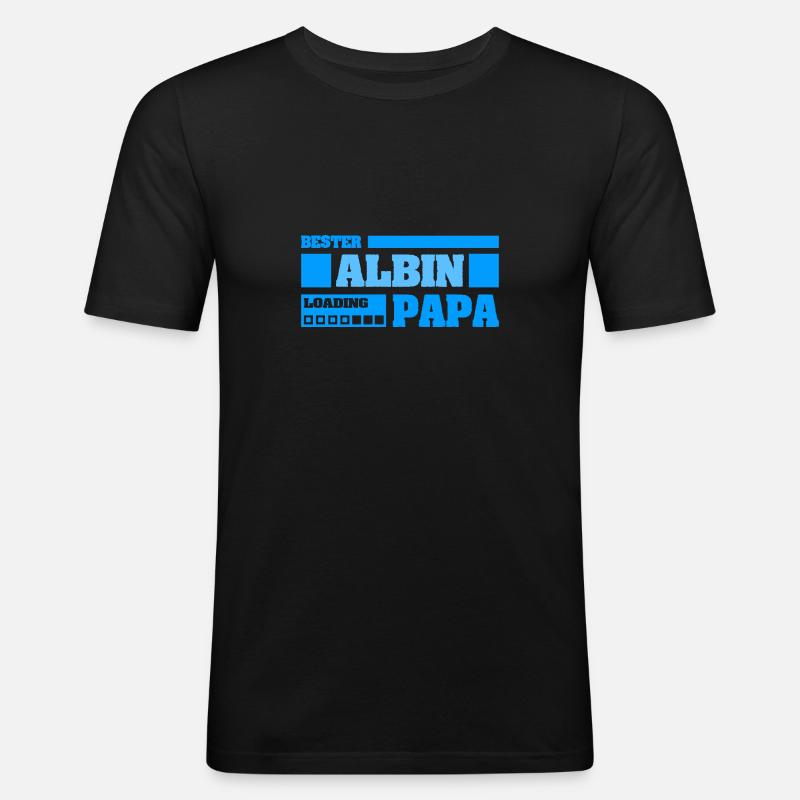 First name Albin - Men's Slim Fit T-Shirt - black