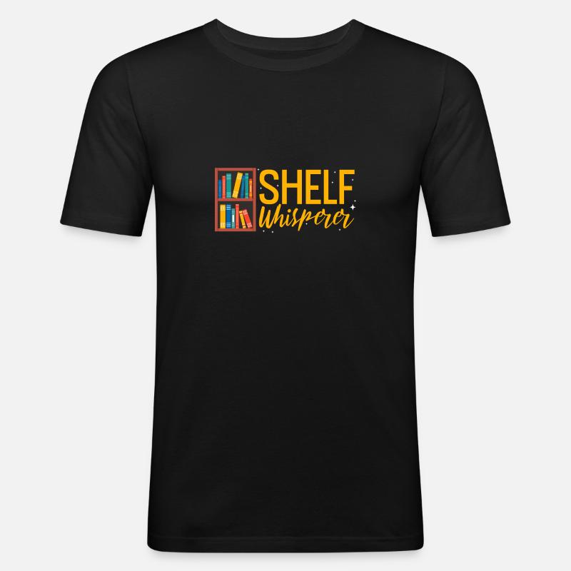 Shelf whisperer Librarian - Men's Slim Fit T-Shirt - black