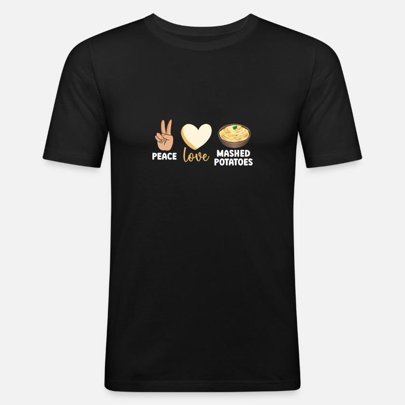 Mashed potatoes Mashed potatoes - Men's Slim Fit T-Shirt - black