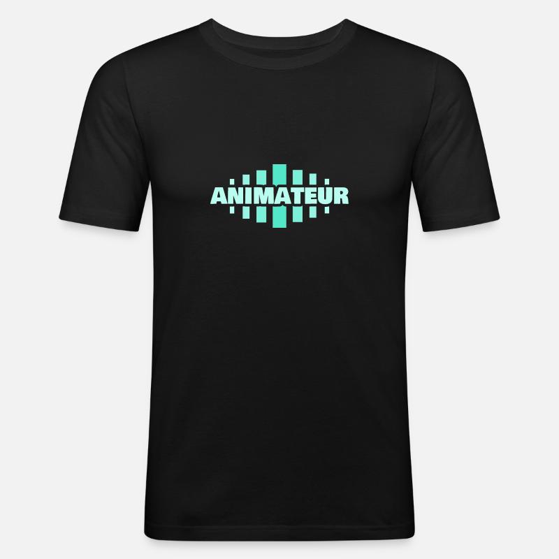 Beruf Animateur - Männer Slim Fit T-Shirt - Schwarz