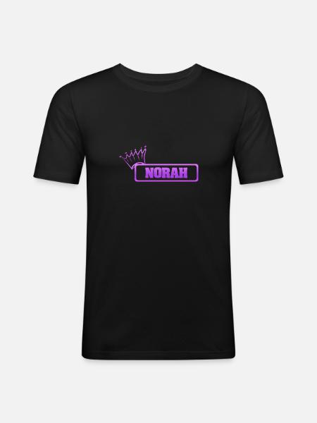 Norah als Schwester - Männer Slim Fit T-Shirt - Schwarz