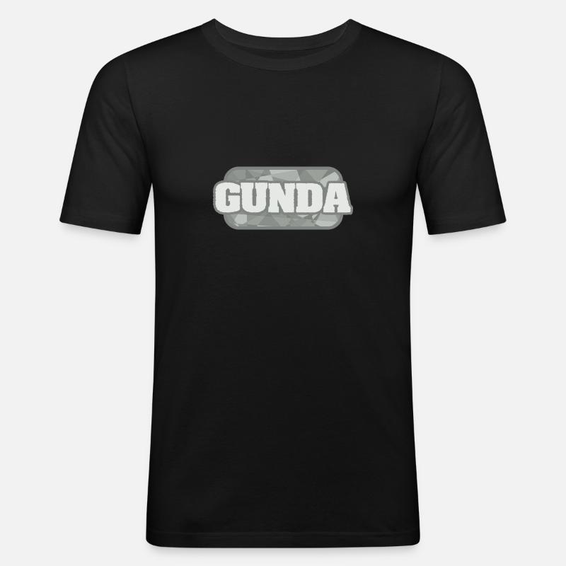 Gunda - T-shirt près du corps Homme - noir