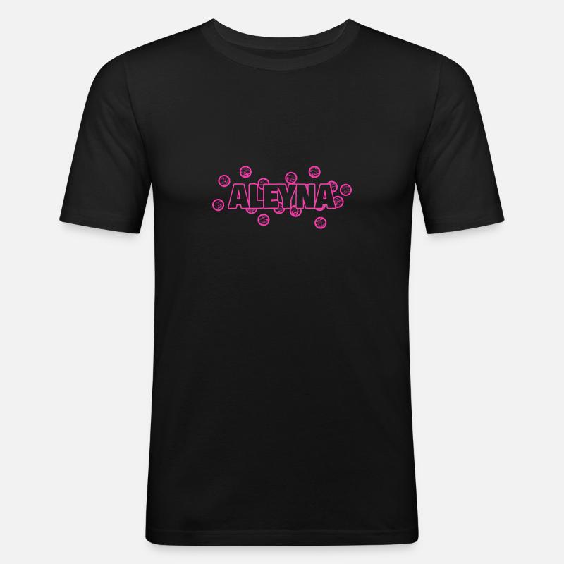Aleyna Aleyna - Männer Slim Fit T-Shirt - Schwarz
