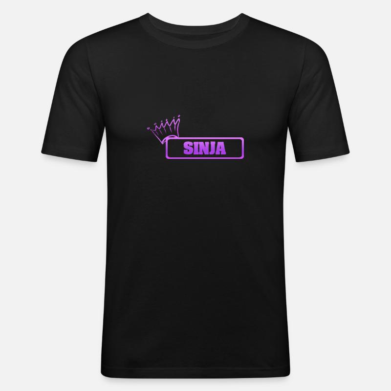 Sinja - T-shirt près du corps Homme - noir