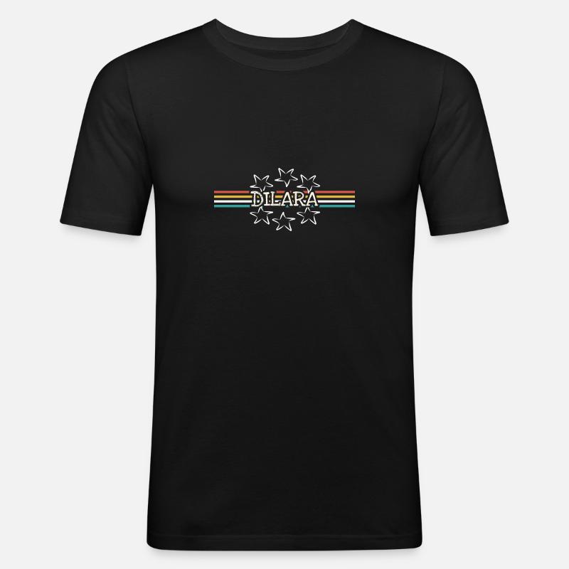 Frauenname Dilara - Männer Slim Fit T-Shirt - Schwarz