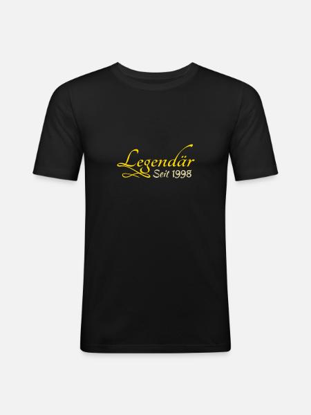 Jahr 1998 - Männer Slim Fit T-Shirt - Schwarz
