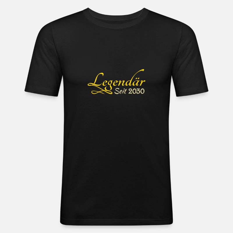 geboren 2030 - Männer Slim Fit T-Shirt - Schwarz