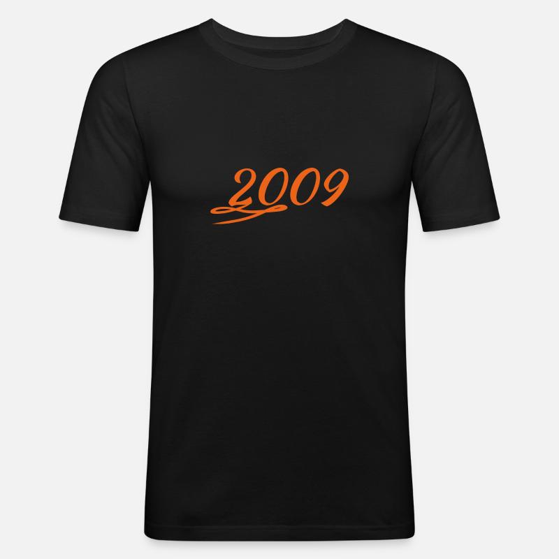 2009 - Männer Slim Fit T-Shirt - Schwarz