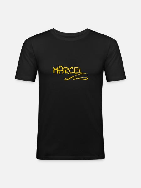 Marcel - T-shirt près du corps Homme - noir
