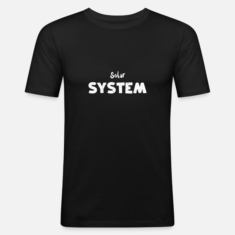 Solar System - Science - Männer Slim Fit T-Shirt - Schwarz
