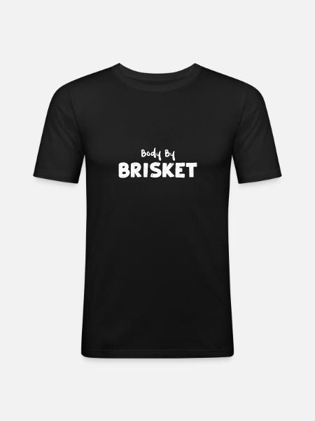 Body By Brisket - BBQ - Men's Slim Fit T-Shirt - black