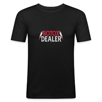 Botox Dealer 5 - Men's Slim Fit T-Shirt - black - Front - Nik (191cm)