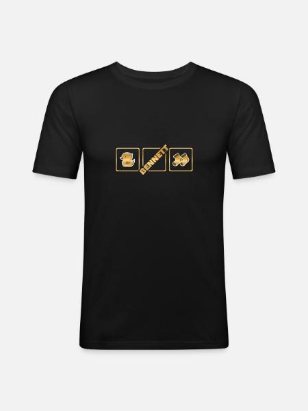 Bennett as Birth - Men's Slim Fit T-Shirt - black