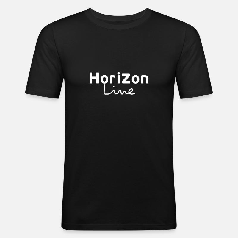 Horizon Line - Men's Slim Fit T-Shirt - black