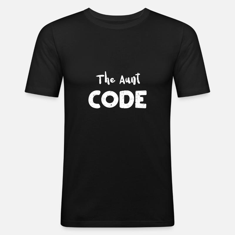 The Aunt Code - Aunt - Men's Slim Fit T-Shirt - black