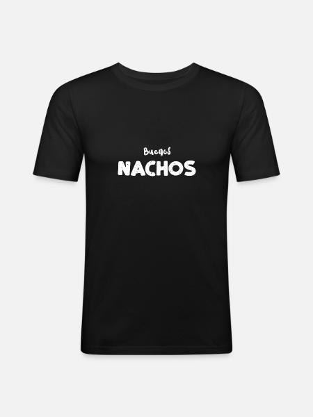 Buenos Nachos - Cheese - Men's Slim Fit T-Shirt - black