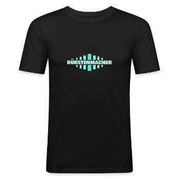 Profession Fabricant de pinceaux - T-shirt près du corps Homme - noir - Devant - Nik (191cm)