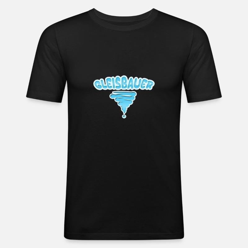 Profession : Constructeur de pistes - T-shirt près du corps Homme - noir