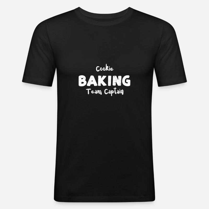 Cookie Baking Team Captain - Männer Slim Fit T-Shirt - Schwarz