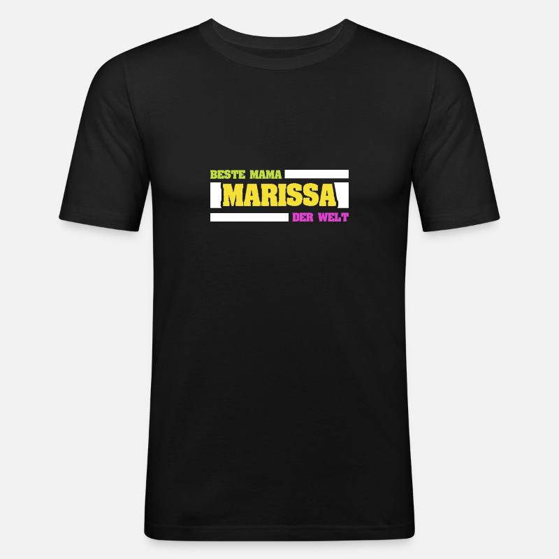 Marissa als Mutter - Männer Slim Fit T-Shirt - Schwarz