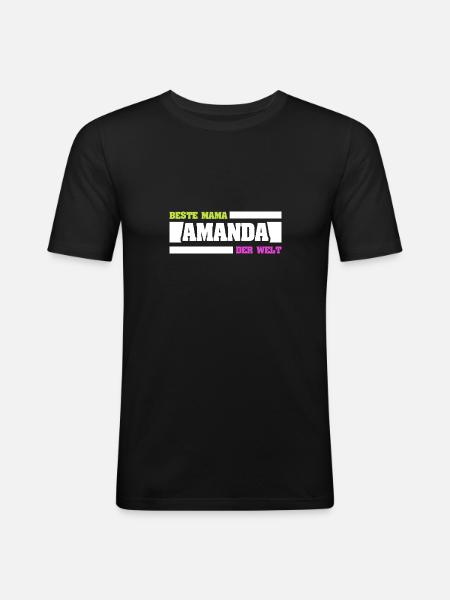Mère Amanda - T-shirt près du corps Homme - noir