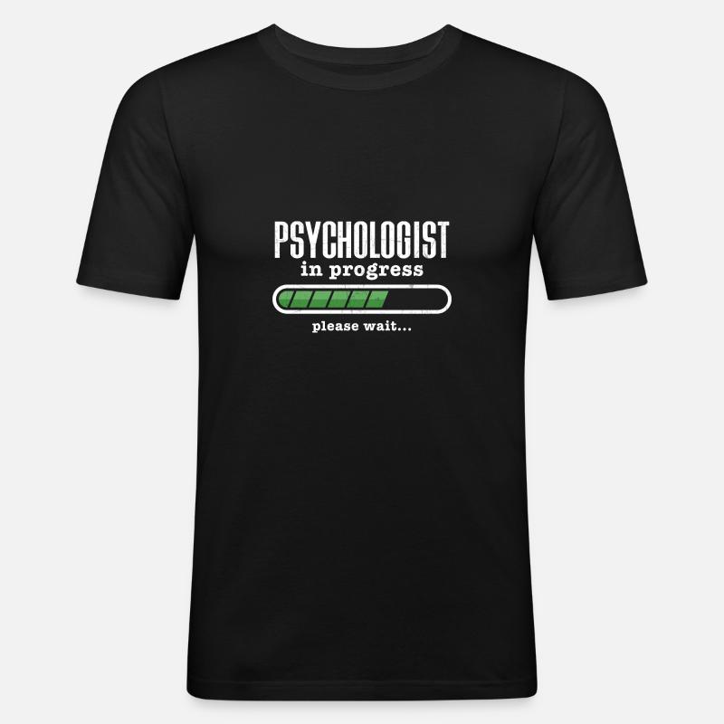 Psychologists In Progress - Männer Slim Fit T-Shirt - Schwarz
