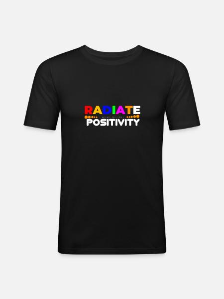 Radiate Positivity - Men's Slim Fit T-Shirt - black