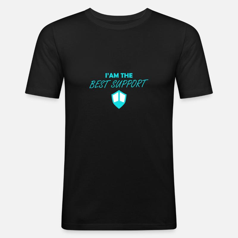 beste Unterstützung - Männer Slim Fit T-Shirt - Schwarz