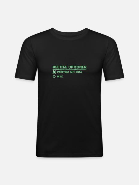 enya enya - Männer Slim Fit T-Shirt - Schwarz