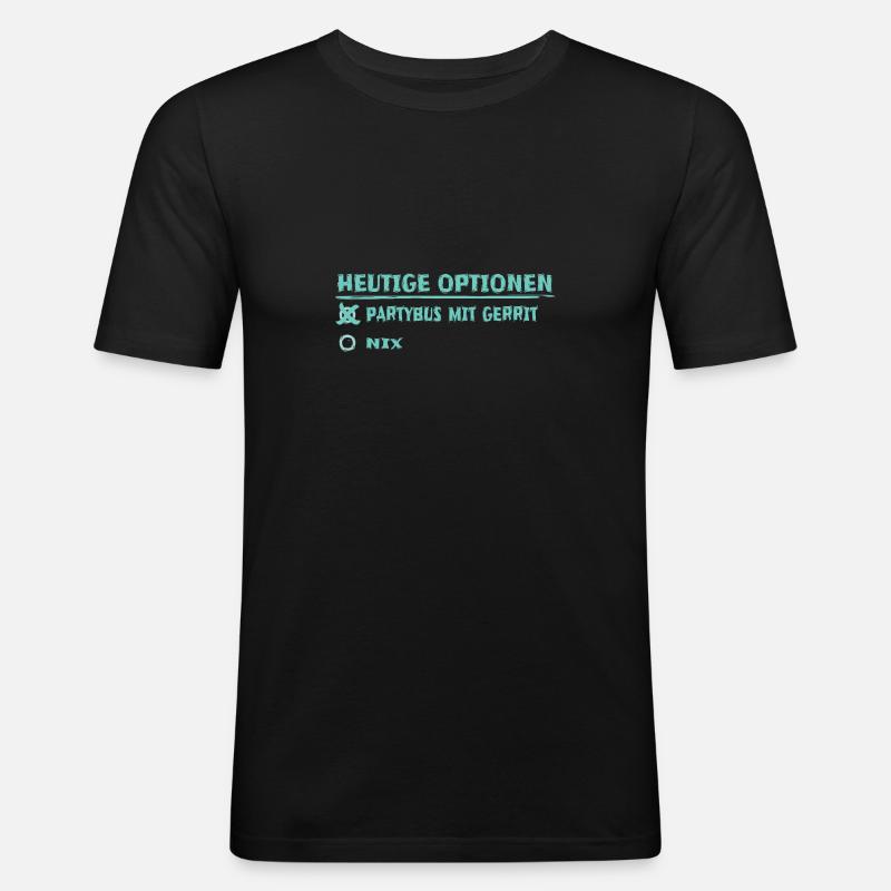 gerrit - Männer Slim Fit T-Shirt - Schwarz