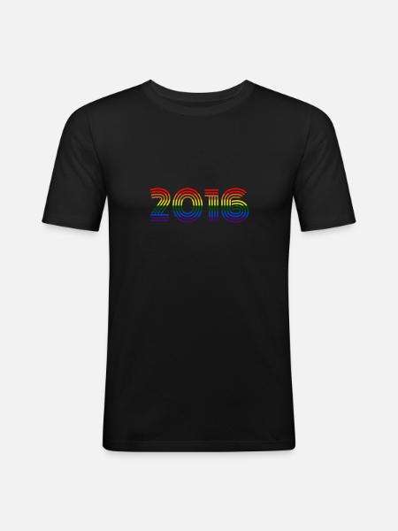 Born in 2016 - Men's Slim Fit T-Shirt - black