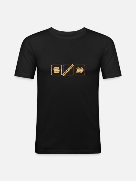 Baldur comme naissance - T-shirt près du corps Homme - noir