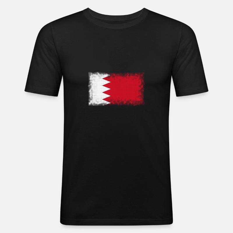 Bahrain - Männer Slim Fit T-Shirt - Schwarz