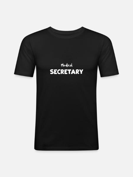 Medical Secretary - Employee - Men's Slim Fit T-Shirt - black