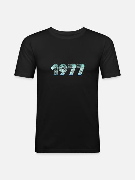 1977 - Men's Slim Fit T-Shirt - black
