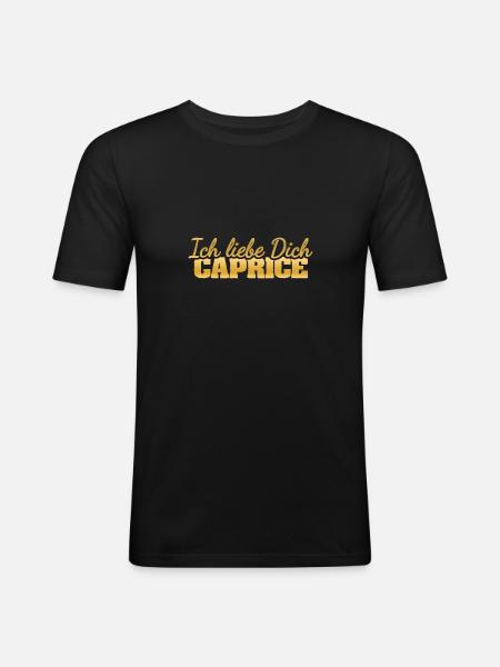 Caprice as Love - Men's Slim Fit T-Shirt - black