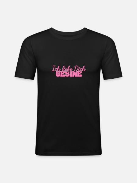 Liebe Gesine - Männer Slim Fit T-Shirt - Schwarz