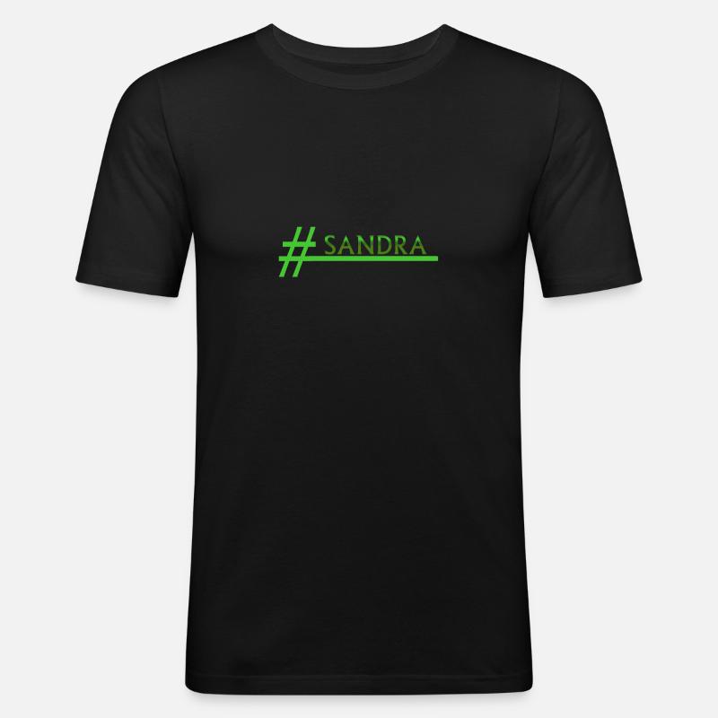 SANDRA Sandra - Männer Slim Fit T-Shirt - Schwarz