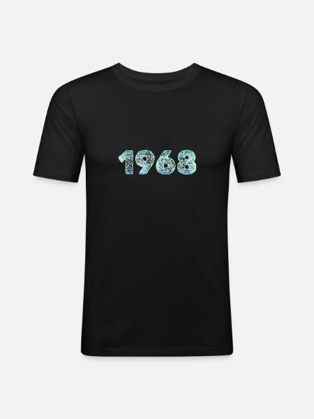 1968 - T-shirt près du corps Homme - noir