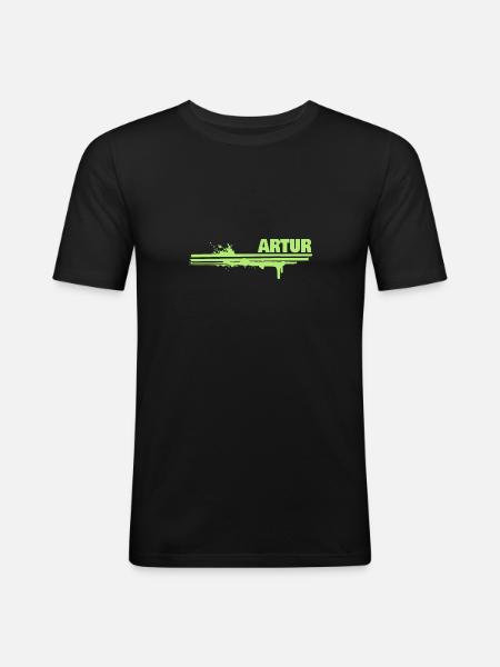 Gift for Artur - Men's Slim Fit T-Shirt - black