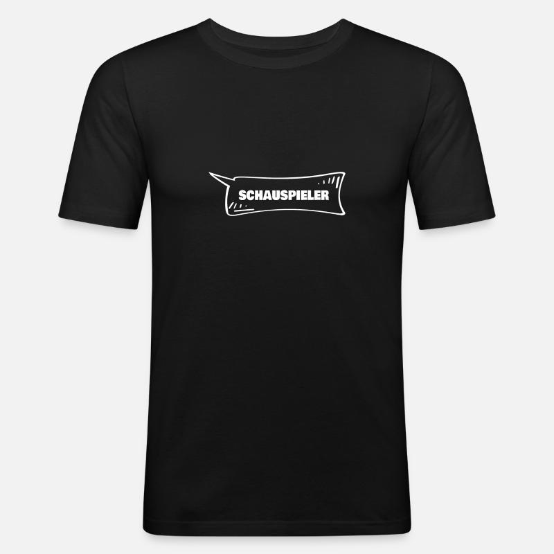 Speech Bubble Actor - Men's Slim Fit T-Shirt - black