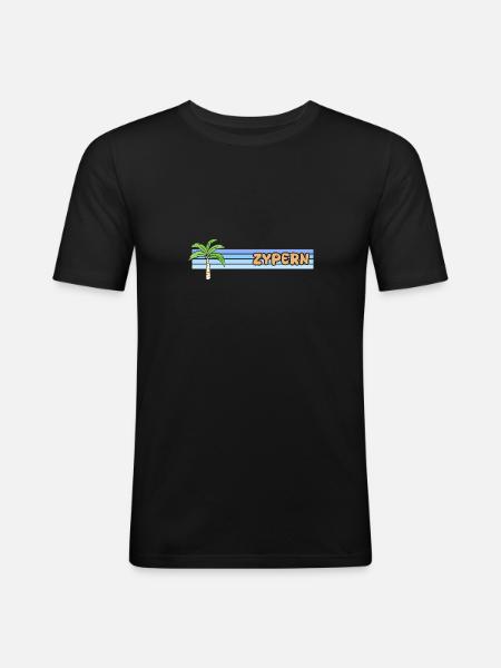 Holidays Cyprus - Men's Slim Fit T-Shirt - black