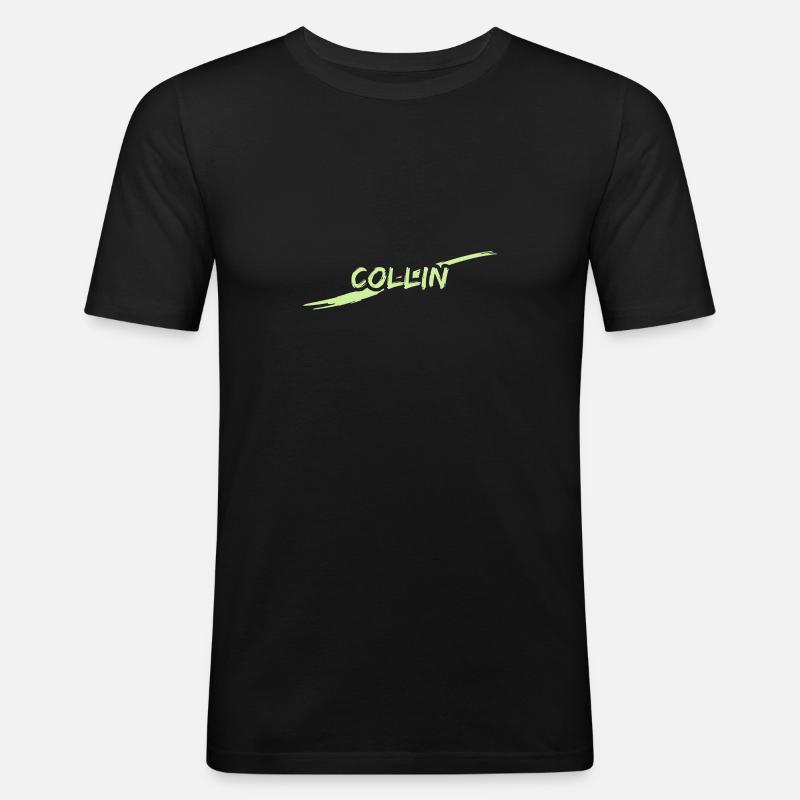 Collin - Männer Slim Fit T-Shirt - Schwarz