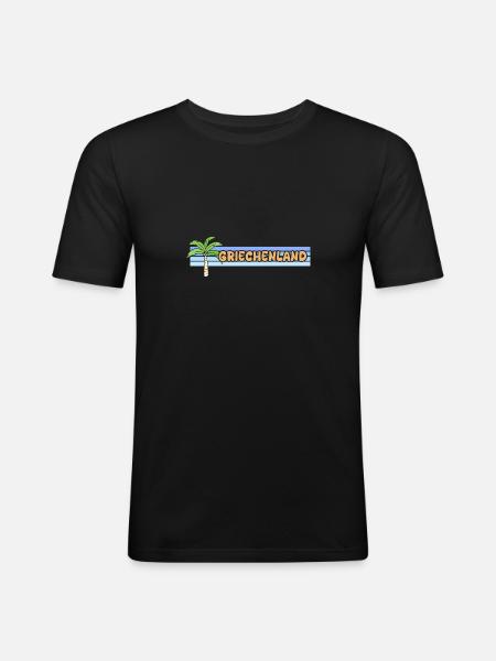Greece as a holiday - Men's Slim Fit T-Shirt - black