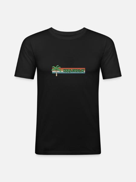 Vacances Kralendijk - T-shirt près du corps Homme - noir