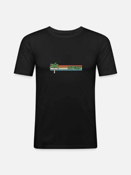 Holidays Cyprus - Men's Slim Fit T-Shirt - black