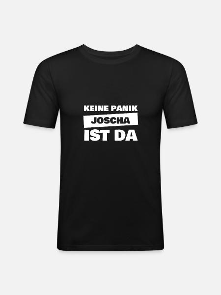 Joscha as a first name - Men's Slim Fit T-Shirt - black