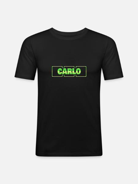 Gift for Carlo - Men's Slim Fit T-Shirt - black
